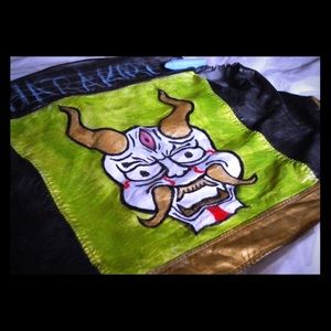 Hannya Leather Biker vest